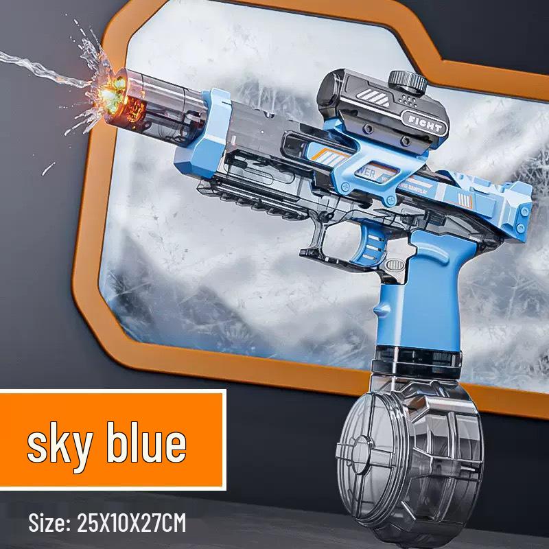 Electric Water Gun with Cool Lights - Large Capacity, Self-Priming, Automatic Shooting; Perfect Beach Toy for Children