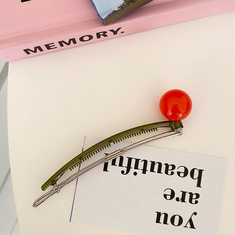 Metal Buckle Colorful Beads Banana Clip Women Girls Fashion Versatile Ponytail Hairpin Sweet Styling Tool Girls Hair Accessories