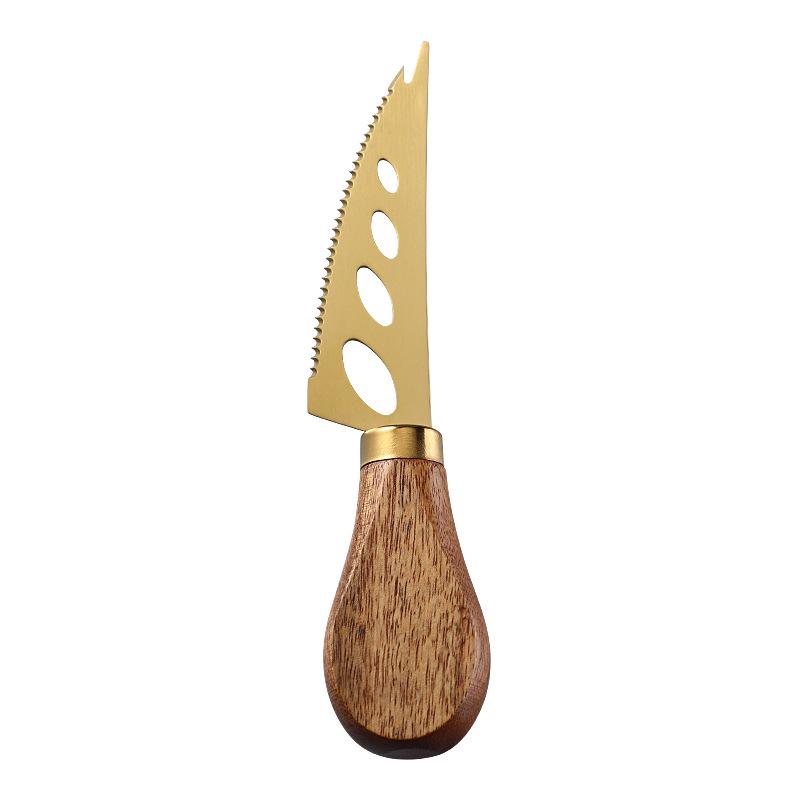 Acacia Handle Stainless Steel Cheese and Butter Knife Set