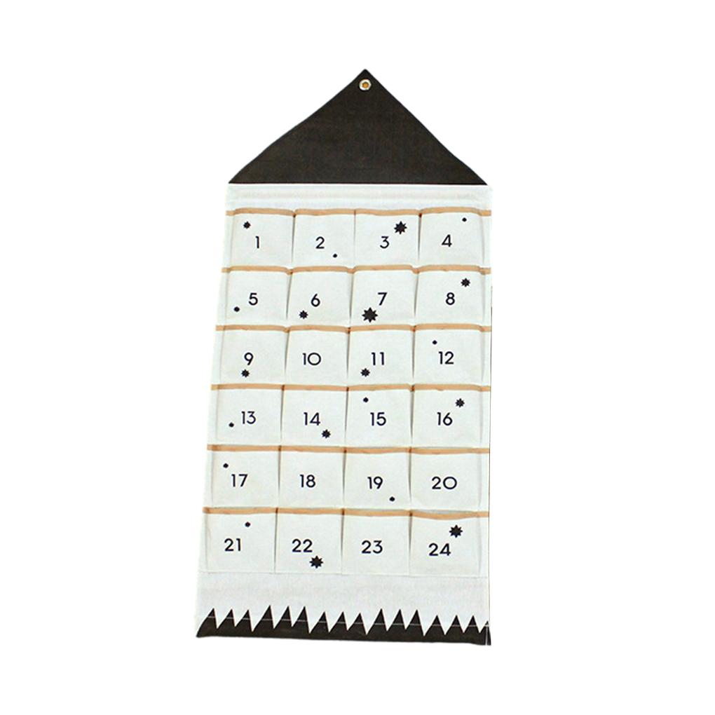 

Рождественский Адвент-календарь 24 кармана подвесной орнамент конфеты монеты органайзер детская комната спальня фестиваль домашний декор As Shown