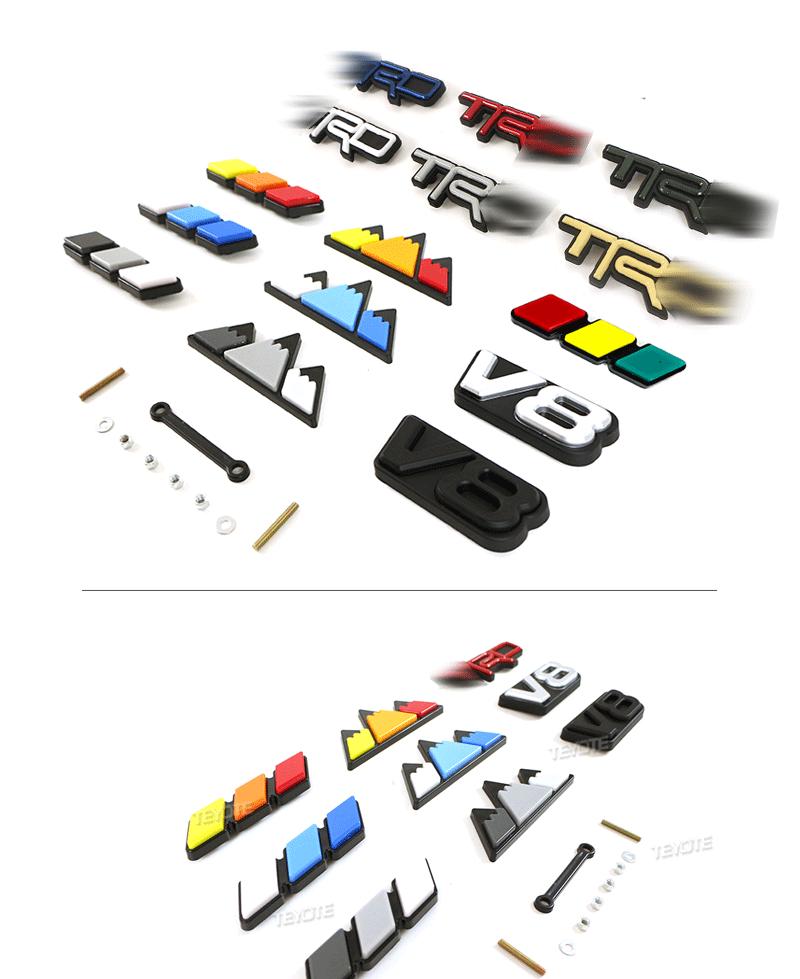 Tricolor Metal Grille Badge for Tacoma & 4Runner Car Modifications