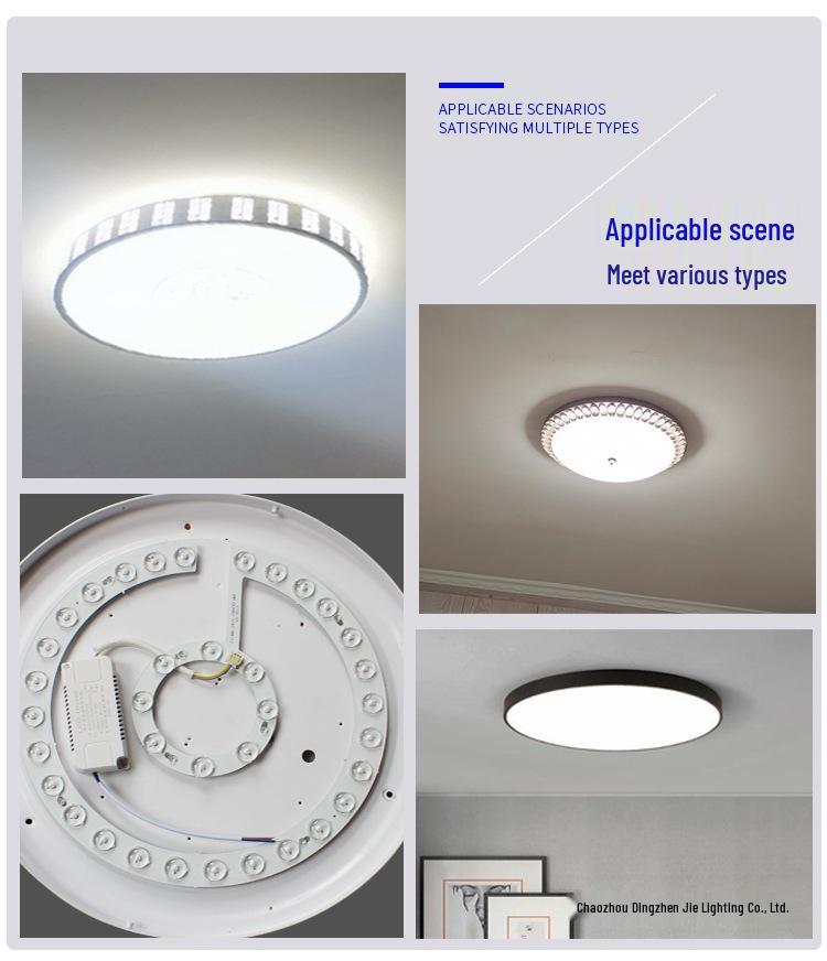 Ceiling LED Light Replacement Panel with Tricolor Changing Beads for Living Rooms