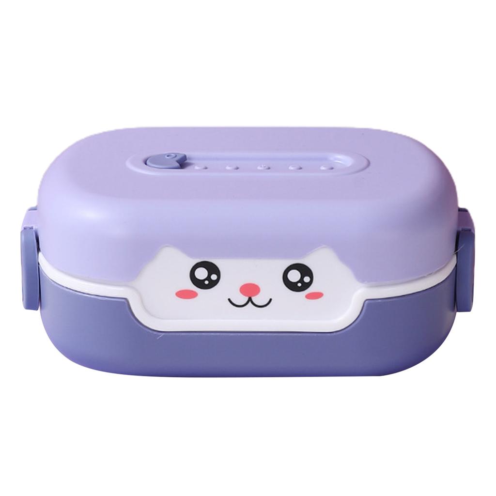 Lunch Box Durable Cartoon Design Bento Box Leak-Proof Double-layer Insulation Food Container for Kids Adults