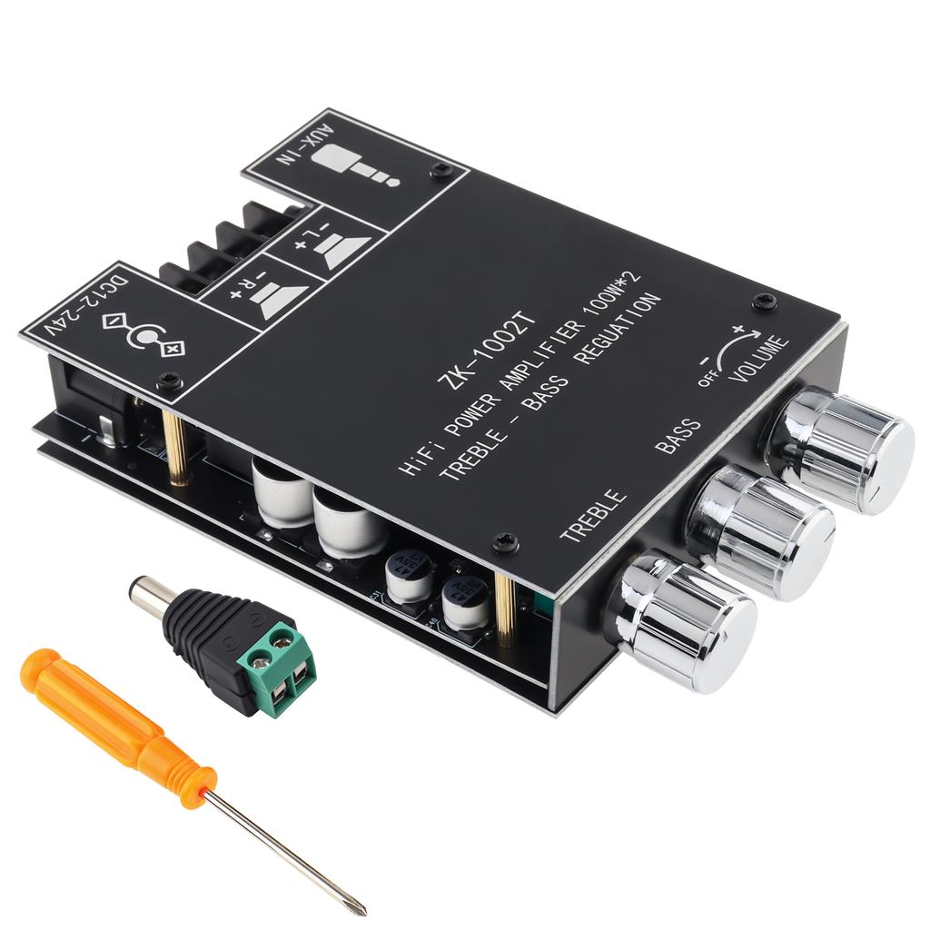 Bluetooths Amplifier Board 100Wx2 TPA3116D2 Car Audio Home Theater DIY Speakers Stereo Receiver 12V-24V Power Module