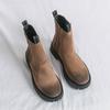 Men's Ankle Boots Classic Brown Slip-on Short Boots for Men Comfortable Suede Platform Boot Men Botines Para Hombre