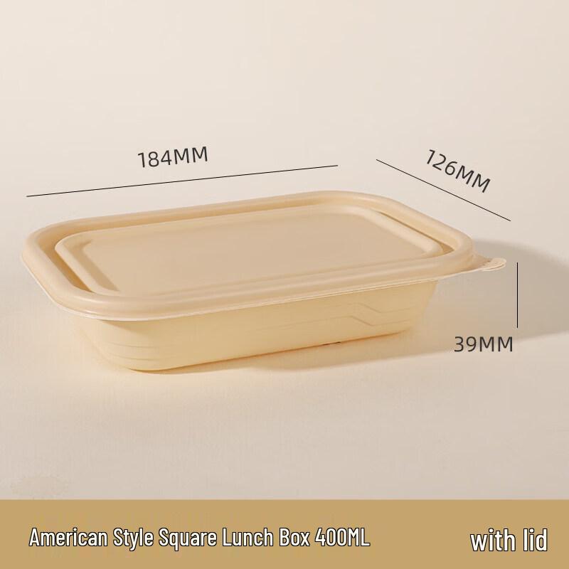 Corn Starch Biodegradable Rectangular Takeout Box