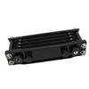 17PCS Motorcycle Oil Cooler Radiator Set Aluminum 4 Row Engine Oil Cooling Kit Replacement for Monkey 125cc‑140cc Black