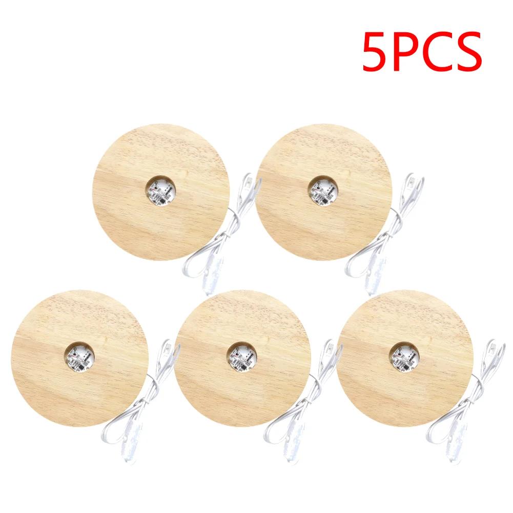 4 Inch Illuminated Display Base Round LED Light Display Base with 6 LEDs Light Up Base for for Resin Glass 3D Crystal Acrylic