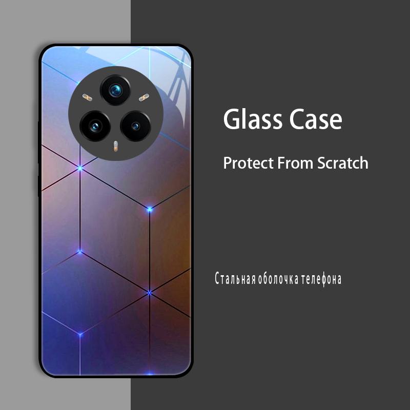 For Realme 14 Pro Plus Case Cover Tempered Glass Case Hard Coque Bumper For Realme 14X 13 Plus 12 Pro Plus GT7 Pro Protect Case