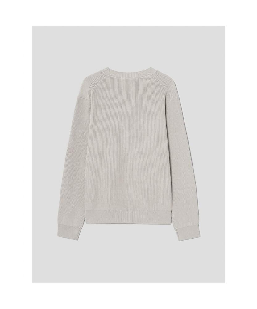 8seconds High-Density Fine Cotton Round Knit Beige