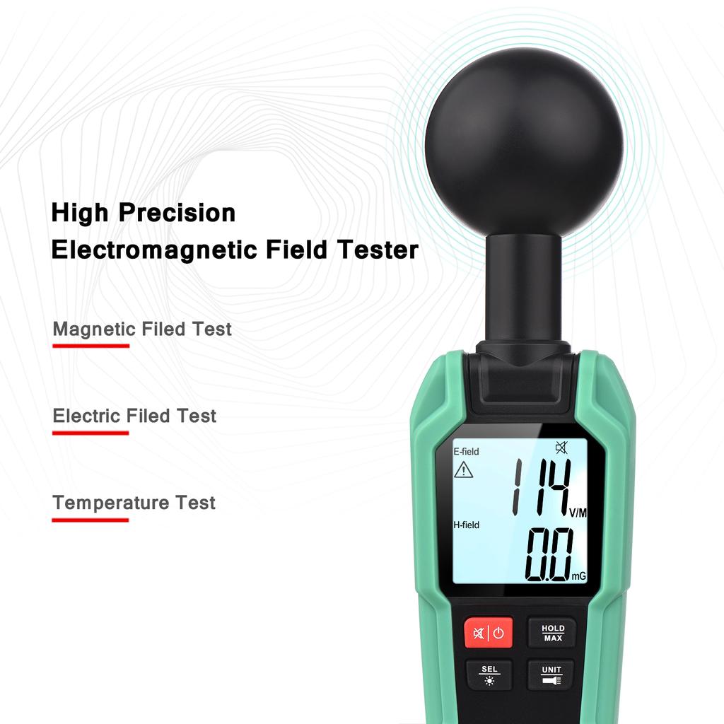 Mastfuyi EMF Meter Electromagnetic Field Tester High Precision Electromagnetic Radiation Testing