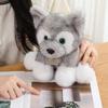 Nuovi Morbidi Peluche Seduti di Piccoli Cani Lupo Bambole Cucciolo Husky Morbide e Soffici Compagni Adorabili Animali Domestici Regalo di Compleanno per Bambini