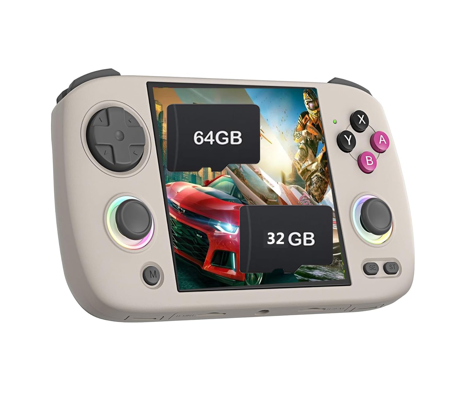 

Anbernic RG CubeXX Whatsko Портативна гра Linux IPS 16 мільйонів кольорів RGB Японський сірий консоль, система, 3,95-дюймовий дисплей, WiFi/Bluetooth, джойстик, чорний