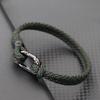 Ethnisches, handgefertigtes Seilarmband für Herren mit abnehmbarer Bergsteigerschnalle, 4 mm, doppellagig, ideal für Strand, Surfen und maritimes Wickeln.