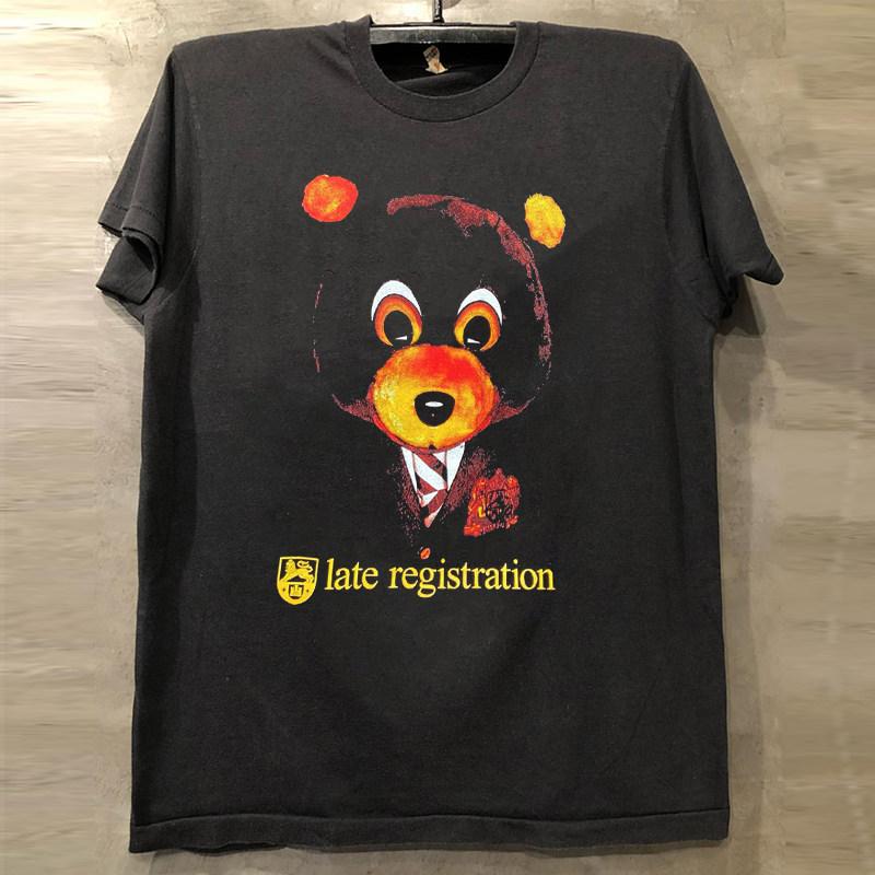 

Late Registration Kanye West Rap Album Heavyweight Cotton ShortSleeved TShirt Vintage Vintage Style ShortSleeved Trendy XL