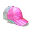 Women's European and American hip hop hats jazz dazzling PU leather peaked caps laser baseball caps