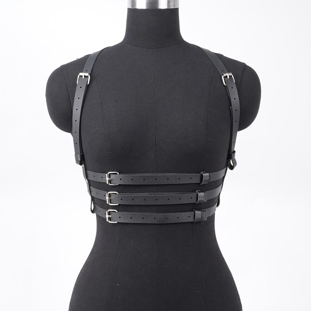 Leather Wide Belt,Punk fashion harness belts, Accessories For Party Dating leather harness belt for women