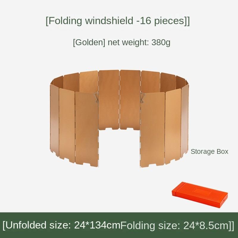 Outdoor Windshield Portable Gas Stove Windshield Stove Gas Stove Enclosure Camping Thickened Furnace End Ring Folding Windproof Board