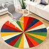 1PC Color Wheel Office Round Area Rug, Mat Suitable For Office, Under Office Chairs Bedroom Living Room Home Decor, Room Deco