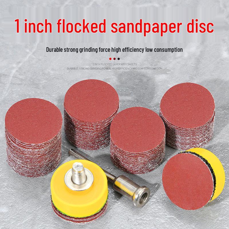 One-Inch Flocked Sandpaper Grinding & Polishing Disc for Small Electric Grinders