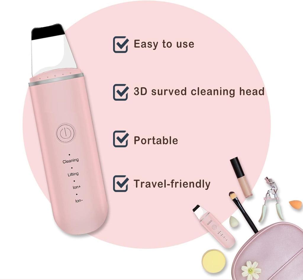 Skin Scrubber Face Spatula, Skin Spatula Pore Cleaner Blackhead Remover Tools for Facial Deep Cleansing-4 Modes, White