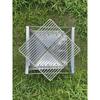 CAMPING MOON Fire Grill Gokurostle – Fire Pit – Stainless Steel 304 – Heavy-Duty Rostle & Stove – 33.5cm – Silver