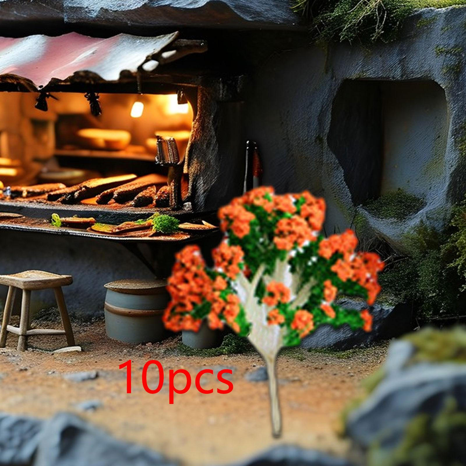 

10 Pieces Miniature Tree Models Diorama Fake Plants Railway Decor Layout Railroad Artificial Trees 5.8cmx4.2cm