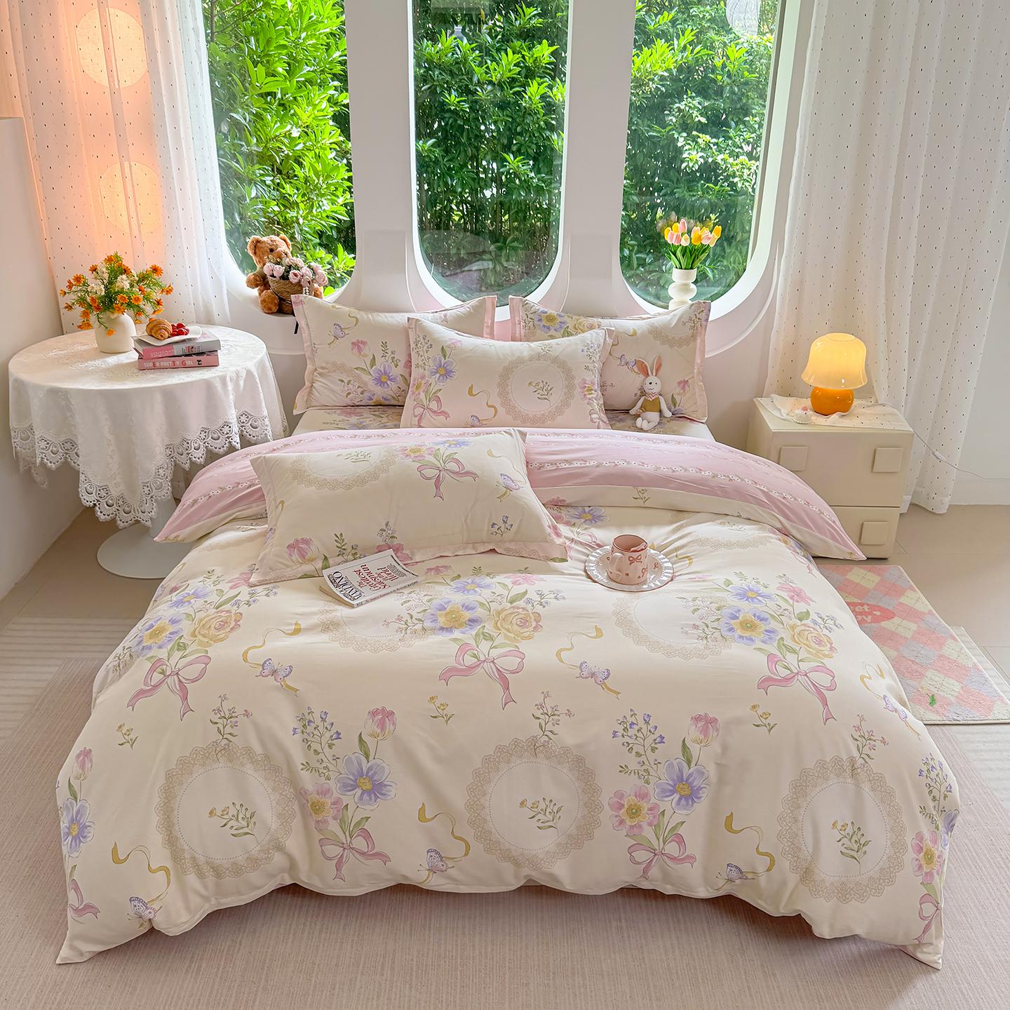 

Cotton Duvet Cover Comforter cover Floral Style Bedding Quilt Cover housse de couette Bedclothes Bedspread 150x200 220x240 150x200cm 1pc