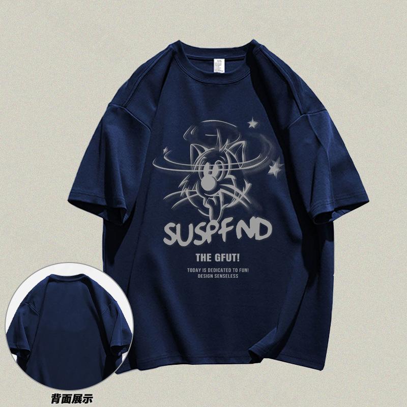 

Летняя новая модная брендовая футболка из чистого хлопка с принтом мультяшного кролика для мужчин и женщин в корейском стиле, свободная повседневная одежда с короткими рукавами для пар XXXL