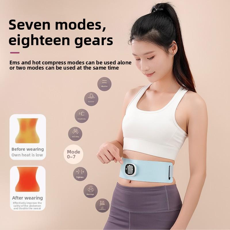Bezprzewodowy Pas Grzewczy Plastikowy Kompres Ciepły Pas Rozgrzewający Macicę Fizjoterapia Cieplna Mikroprądowy Naklejka na Brzuch Elektryczny Masażer Brzucha