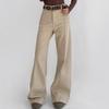 High-Waisted Stitched Denim Wide-Leg Pants - New Autumn Style, Versatile, Slimming, Casual, and Fashionable.