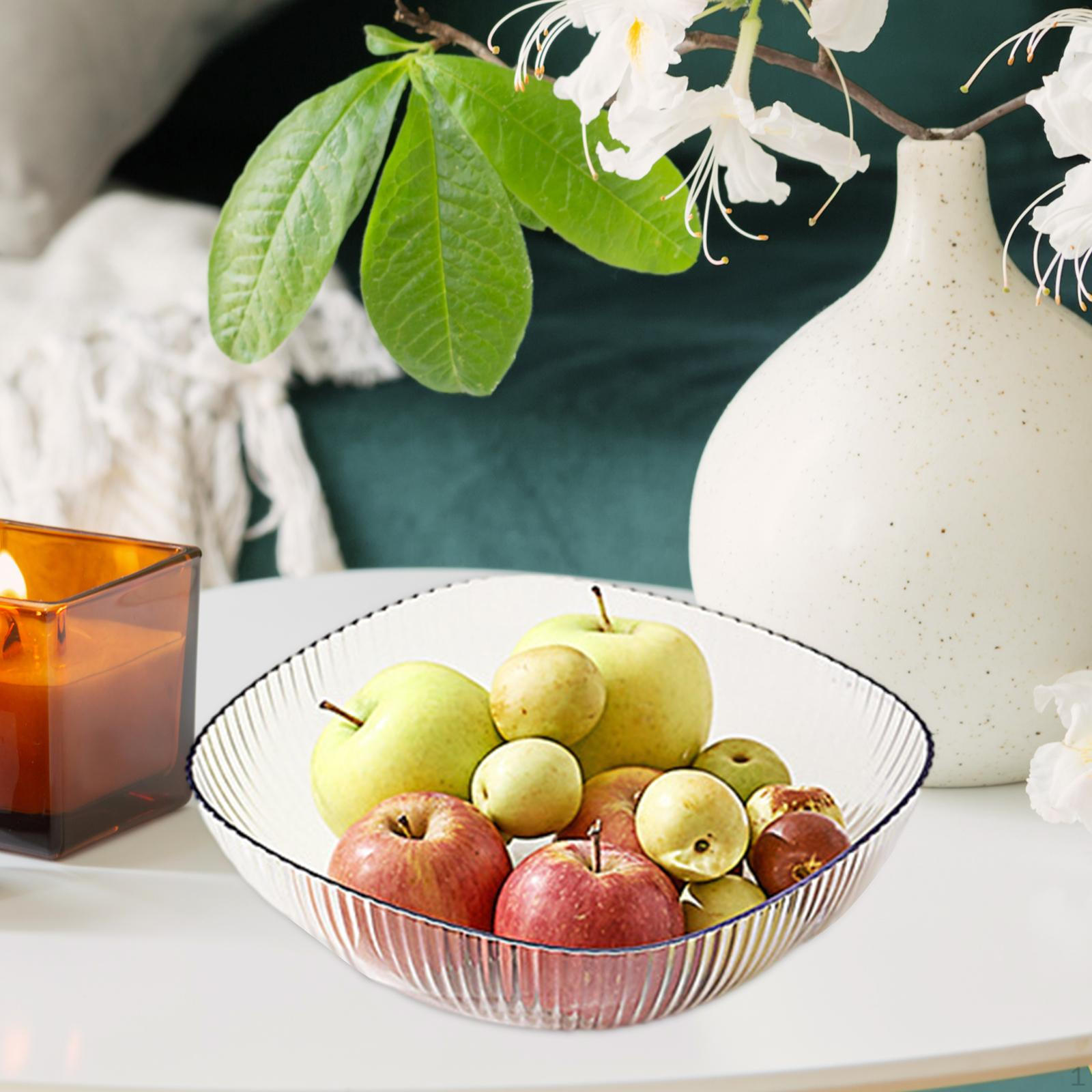 Elegant Fruit Plates: Stylish Round Dish for Serving Fruits and Snacks at Parties 1pcs Clear