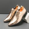 Men Dress Patent Leather Derbys Red Green Blue Gold Color Party Club Shoes Tuxedo Wedding Shoes Plus Size