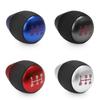 5 Speed Car Gear Shift Knob Leather Aluminium Universal Knob Shift Head With M8 M10 M12 Adapter Shift Lever Gear Level