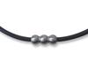 Erg CRAFT Sports Necklace Genuine Tochigi and Ideal for Table Smartphone Neck Relieves Neck Shoulder and Ultra Vibration (Black) M49cm, Leather, Men's