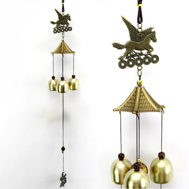 Home Decoration Craft Retro Horse Metal Wind Chimes Garden Yard Bells Windchimes Outdoor Room Hanging Decoration