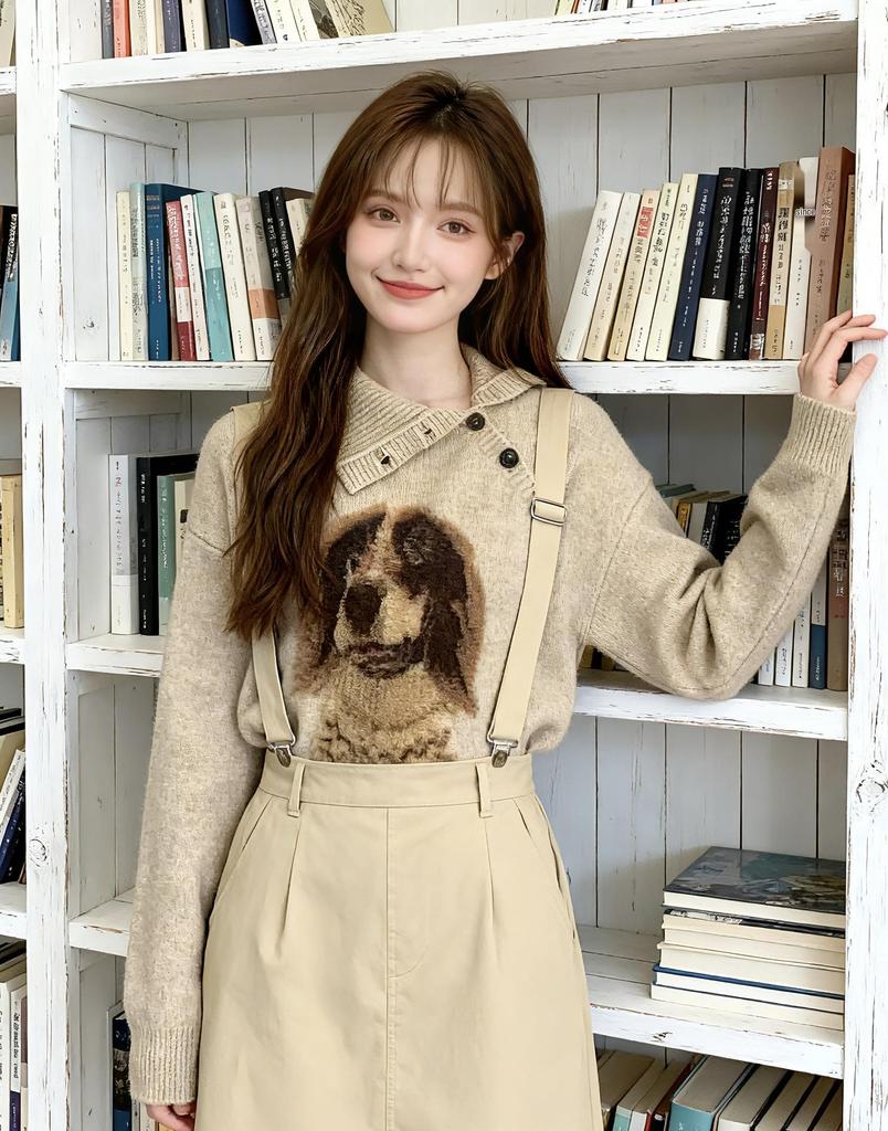 Women's Retro Dachshund Knit Sweater - Cute, Stylish, and Unique.