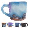Crystal Coffee Mug Large Capacity Multifunctional Comfortable Handle Imitation Crystal Resin Coffee 