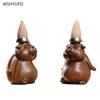 Solid Wood Groundhog Incense Burner Ornament the Craft of the Wood Carver Car Decoration Living Room Home Decoration Figurine