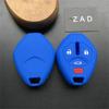 ZAD Silicone Rubber Car Key Cover Case for Mitsubishi Lancer Evolution Remote Key Chain Cover 3+1 4 Buttons Key