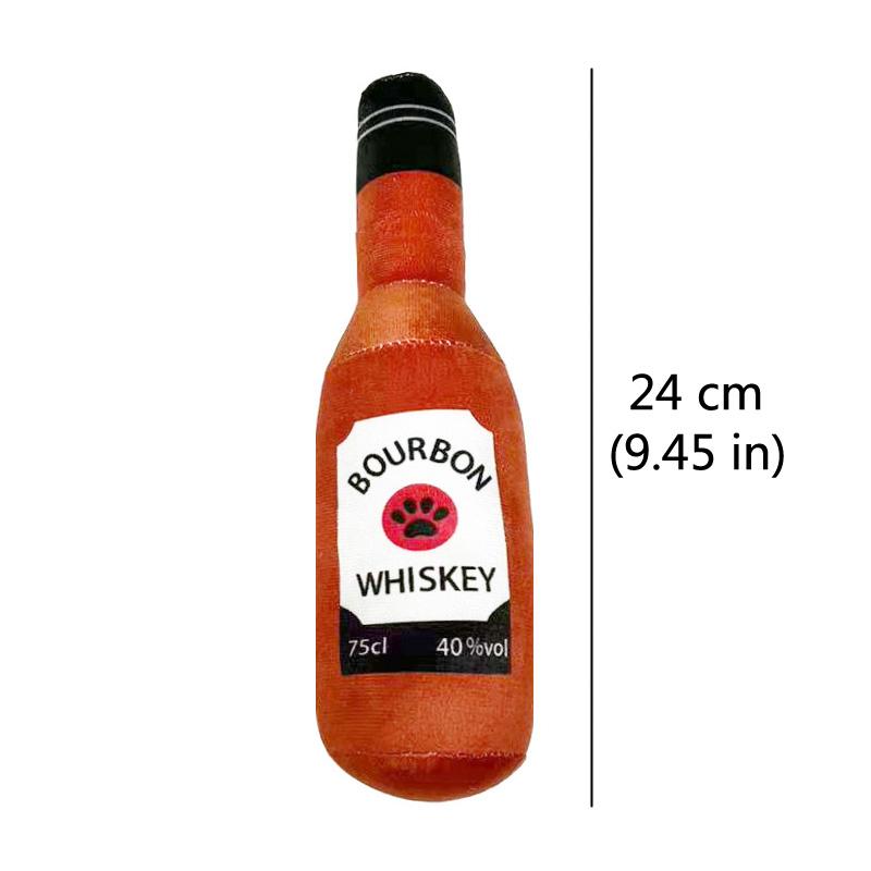 

Забавные плюшевые игрушки для собак в форме пивной бутылки, маленькие и большие собаки, пищащие звуки, чистые зубы, жевательная игрушка, домашние животные, интерактивные игровые принадлежности