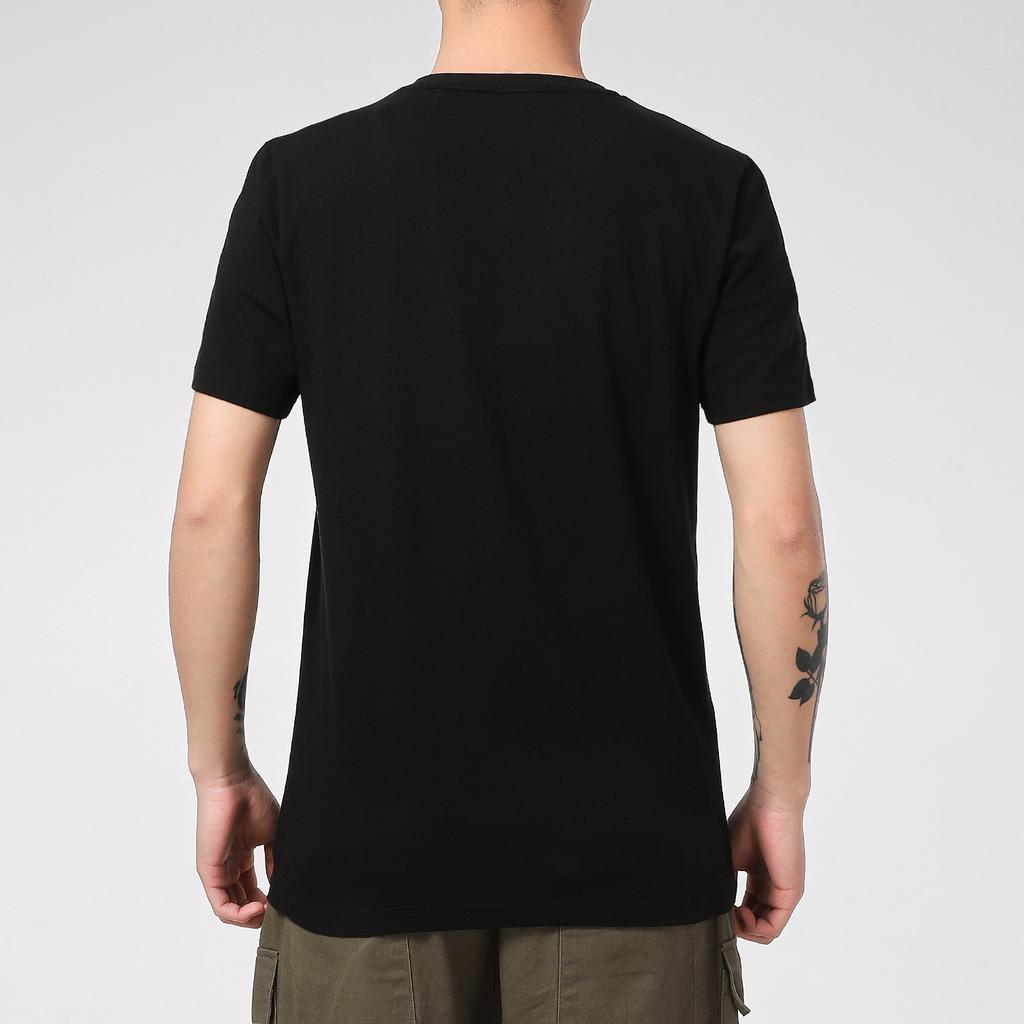 Puma Logo Print Taping Tee Men Tops Black 532557-01