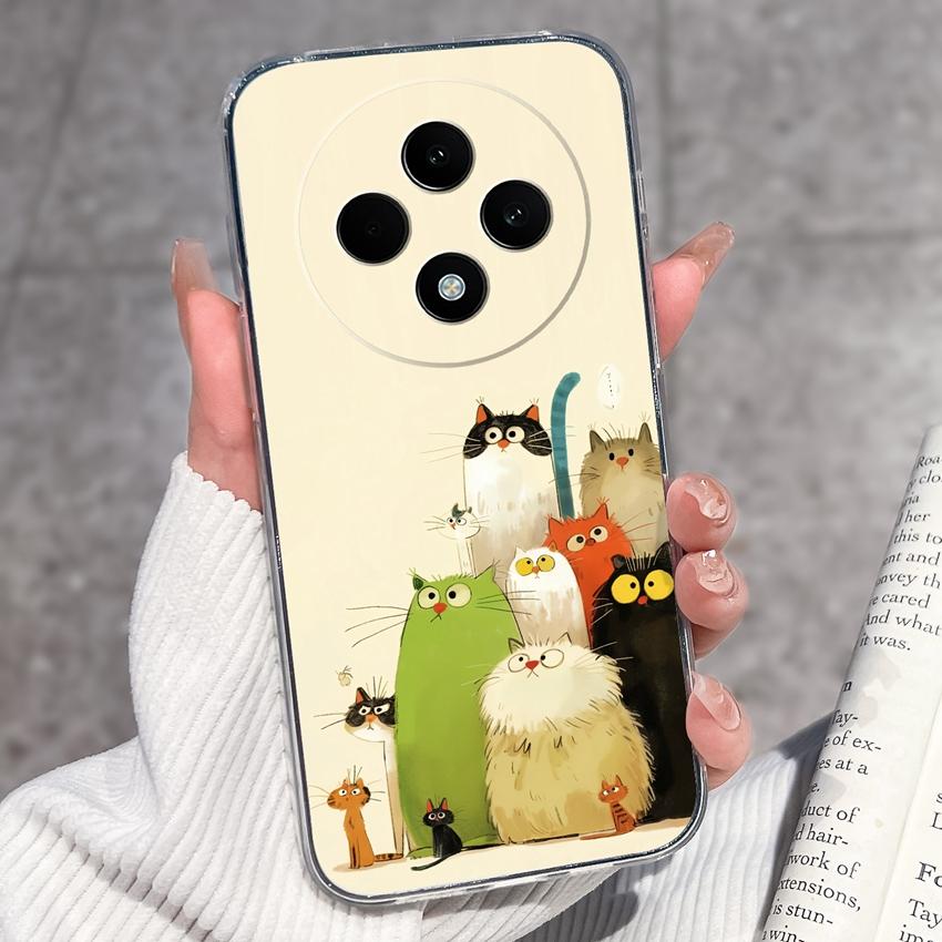 For OPPO F27 F29 F21 F19 F17 F11 Pro F15 F7X Phone Cover Cute Panda Piggy Patterns Transparent Ultra Thin TPU Premium Protection Case For OPPO Housing