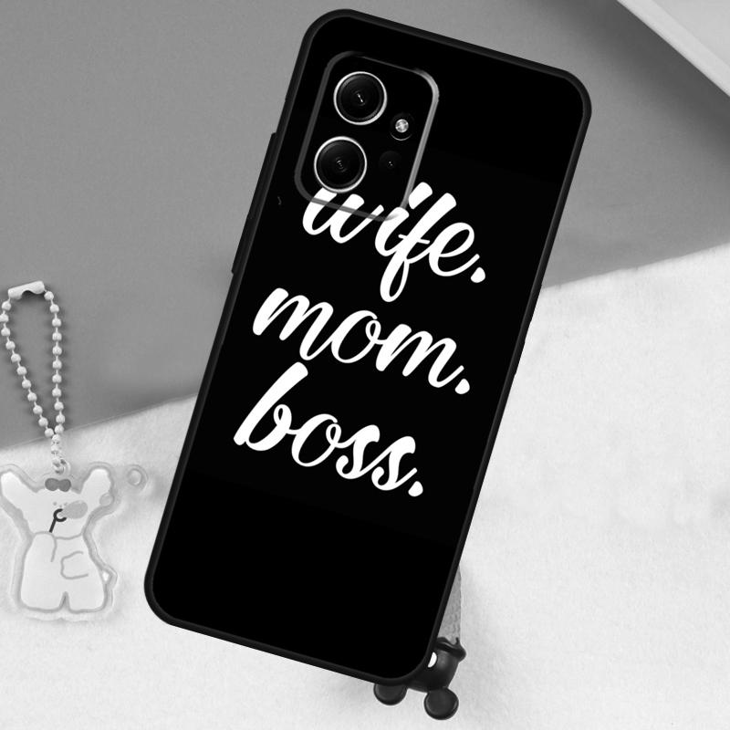 Wife Mom Boss Case For Xiaomi Redmi Note 13 14 9 10 11 12 15 Pro Plus Cover For Redmi 13C 15 C 12C 14C 10C