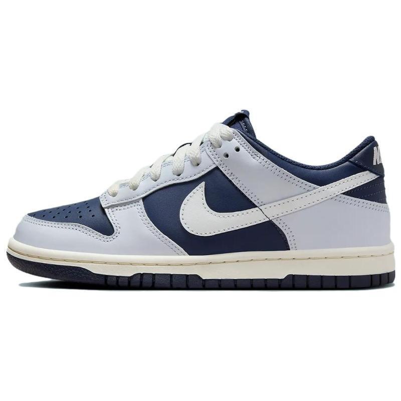 Nike Dunk Low Football Grey Midnight Navy GS Sneakers FB9109-002 36.5