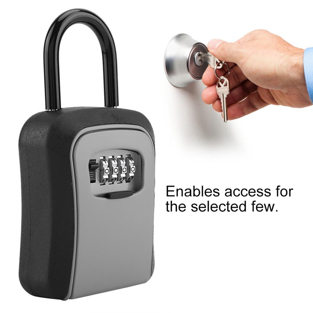 4 Digit Key Safe Security Storage Lock Box Combination Wall Mount Organizer