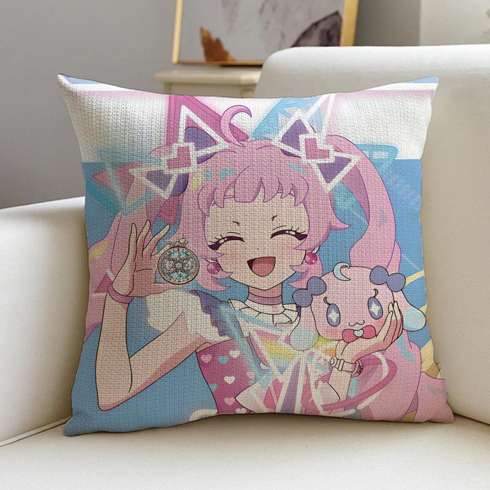 1A-Secret Loves Angel Anime Cushion Cover Natural Linen Pillowcase Set, All-In-One Decor For Sofa, Bedroom & Chair