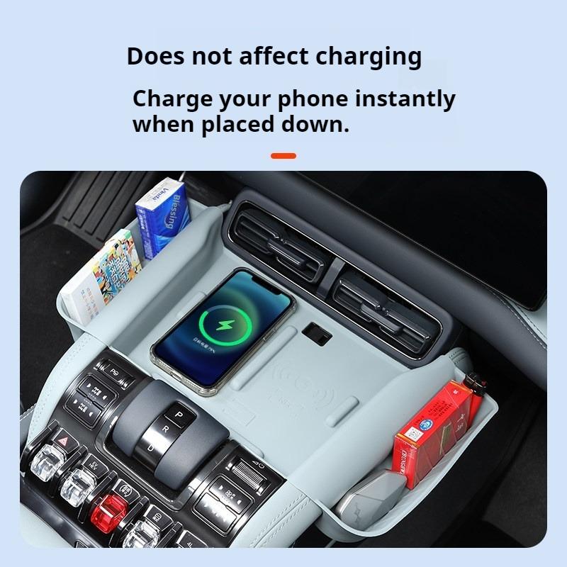 For BYD Leopard 5 Denza B5 Specialized Wireless Charging Silicone Pad Center Console Storage Box Cup Mat Protective Pad Auto