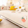 Chenille Heavy Weight Sofa Cushion Four Seasons Universal Strawberry Rabbit Cushion Non-Slip Leather Sofa Cover Backrest Towel Cover Cloth