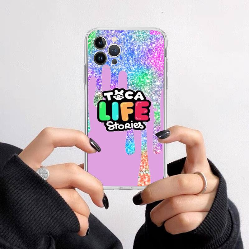 

Toca Boca Toca Life World Phone Case For iPhone 14 13 12 11 Pro Max XS X XR SE 2020 6 7 8 Plus Mini Transparent Shell iphone SE 2020